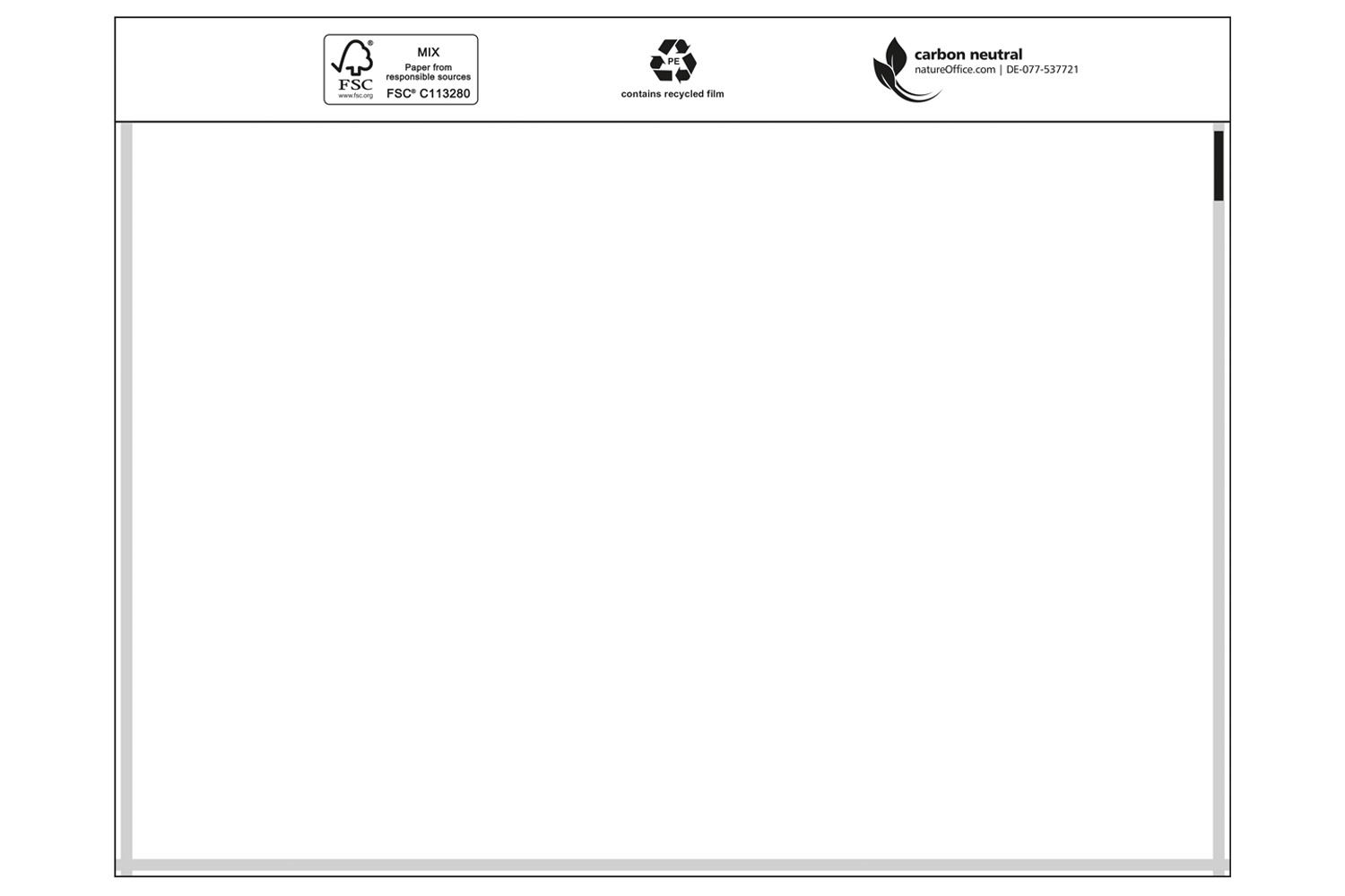 Dokumententaschen Premium, 240x160mm, C5, ohne Druck / Inhalt à VE = 1000