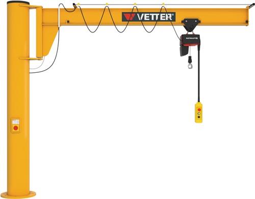 Säulenschwenkkran ASSISTENT Trgf.500kg A.5000mm m.Verbundanker/E-Zug Ber.270Grad || VE = 1 ST