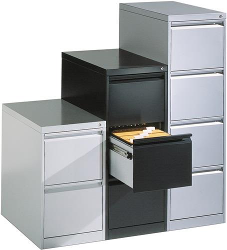 Hängeregistraturschrank H1045xB433xT590mm 1-bahnig lichtgrau 3 Schubl. || VE = 1 ST