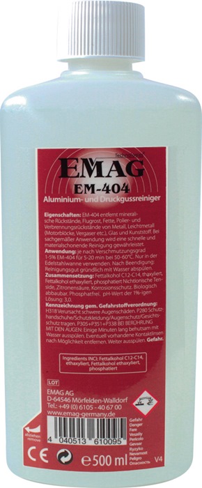 Reiniger EM-404 500ml f.Ultraschallreinigungsgerät EMAG