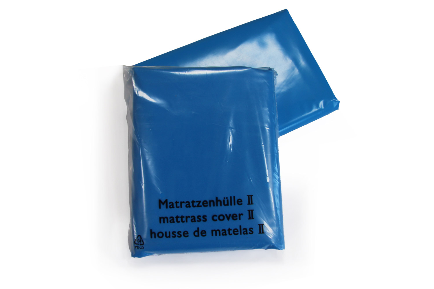 PE-Matratzenhüllen Gr.II  BLAU, 1300 x 2400 x 0,09 mm, einzeln verpackt / Inhalt à VE = 50