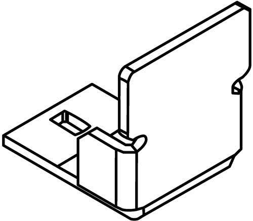 Anfahrschutz m.Anschlag verz.f.schwe.Rollenleiste BITO || VE = 1 ST