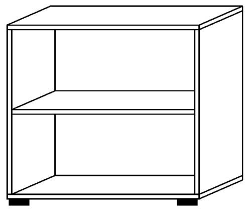 Regal Teda H748xB800xT400mm Nussbaumdekor 2 OH || VE = 1 ST