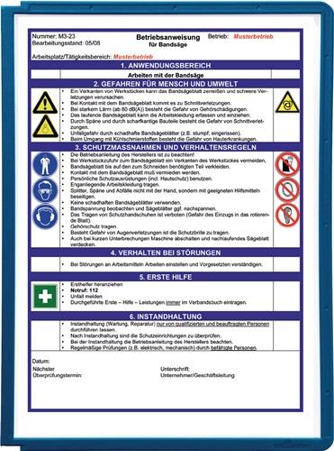 Sichttafel PP m.Profilrahmen dunkelblau DIN A4 reflexionsarm 5St./Btl.DURABLE || VE = 1 BT