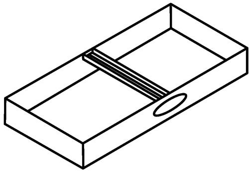 Hängerahmen DIN A4 quer m.Auszugssperre f.Rolladenschrank 1200mm || VE = 1 ST