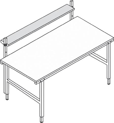 Ablagebord B1046xT400xH30mm Melaminharz beschichtete Holzplatte f.Packtisch || VE = 1 ST