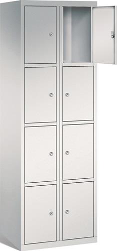 Fächerschrank H1800xB600xT500mm m.Sockel Anz.Fächer 8 lichtgrau/lichtgrau || VE = 1 ST