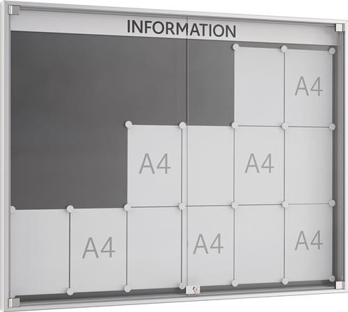 Drehtürschaukasten 6xDIN A4 B790xH790mm Rahmen rd f.Innenber.WSM || VE = 1 ST