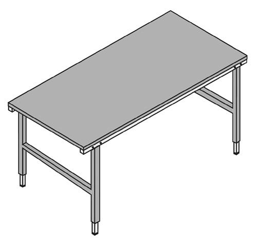 Pack- u.Arbeitstisch B2000xT920xH690-960mm man.höheneinstellbar ROCHOLZ || VE = 1 ST