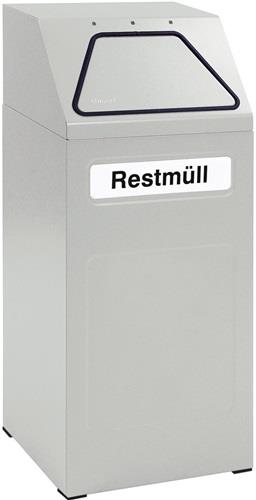 Wertstoffsammler 65l H970xB400xT380mm lichtgrau stationär STUMPF || VE = 1 ST