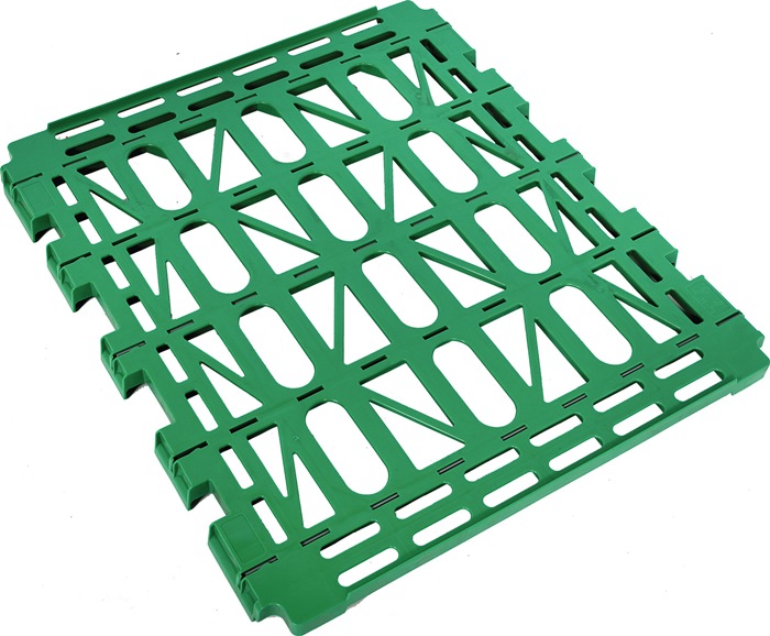 Einhängeboden Ku.f.Rollbehälter m.2 u.3 Wänden grün