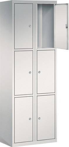 Fächerschrank H1800xB600xTmm m.Sockel Anz.Fächer 6 lichtgrau/lichtgrau || VE = 1 ST