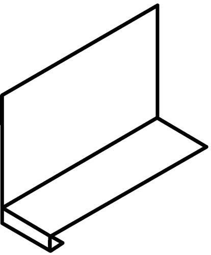 Aktenstütze z.Aufschieben H229xB101xT290mm f.Rollladenschrank 800,1000,1200mm || VE = 1 ST