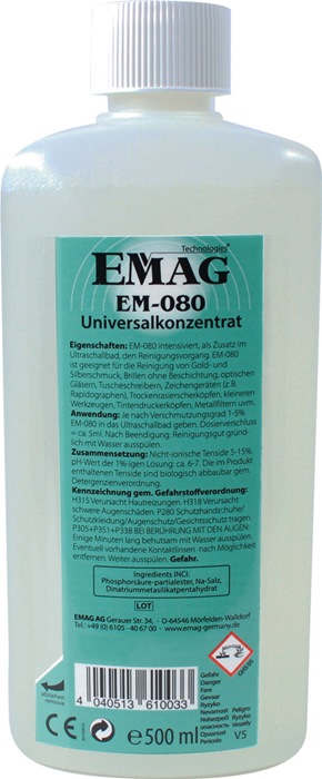 Reiniger EM-080 500ml f.Ultraschallreinigungsgerät EMAG