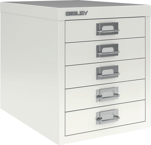 Schubladenschrank MultiDrawer™ H325xB279xT380mm verkehrsweiß 5 Schubl.BISLEY || VE = 1 ST