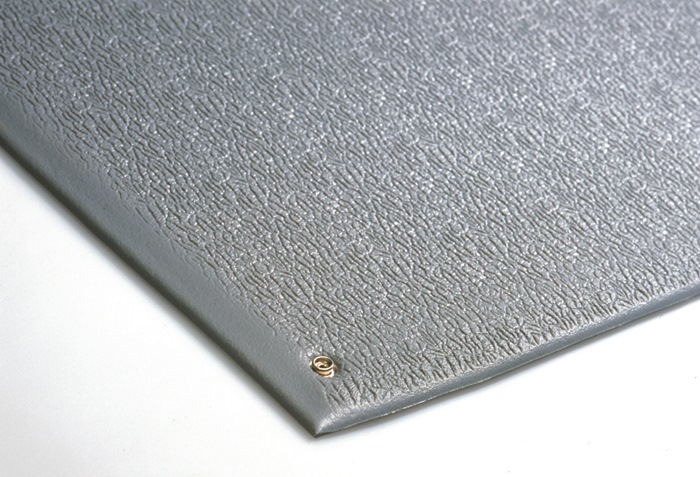 Arbeitsplatzbodenbelag Fertigmatte L1500xB900xS9mm grau PVC glatt COBA