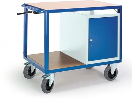 Werkstattwagen H980xB1160xT700mm lichtgrau/enzianblau ROLLCART || VE = 1 ST