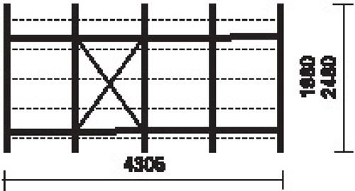 Kragarmregal H1980xB4305xT600mm 4 Felder doppels.Trgf.7000kg BITO || VE = 1 ST