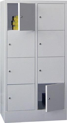 Fächerschrank H1518xB800xT500mm Anz.Fächer 2x4 RAL 7035 RAL 7035 PAVOY || VE = 1 ST