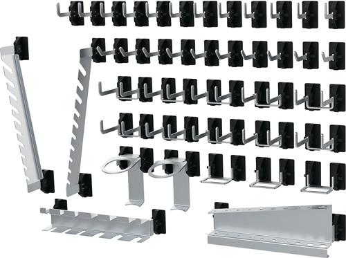 Werkzeughaltersortiment SimplaClip B2xH6mm 22 Haken/10 Doppelhaken/8 Hal. || VE = 1 BT