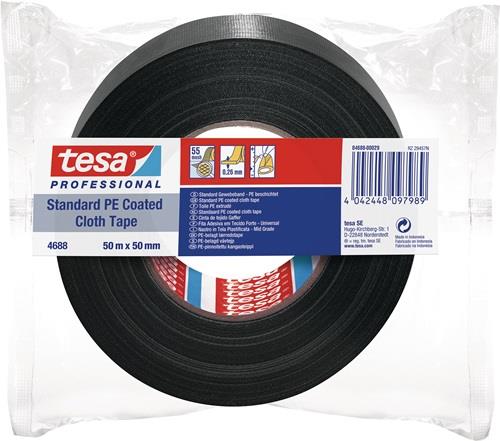 Gewebeband tesaband® Stand.4688 schwarz L.50m B.50mm Rl.TESA || VE = 1 ST