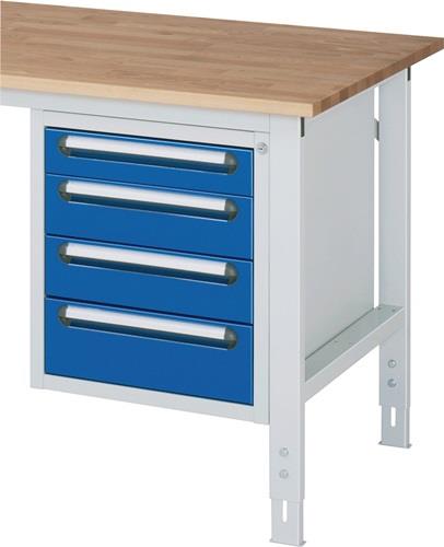 Unterbauschrank H545xB480xT600mm 1x90,2x120,1x150mm lichtgrau /enzianblau || VE = 1 ST