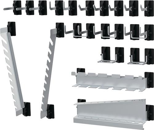 Werkzeughaltersortiment SimplaClip B2xH6mm 10 Haken/3 Doppelhaken/5 Hal. || VE = 1 BT