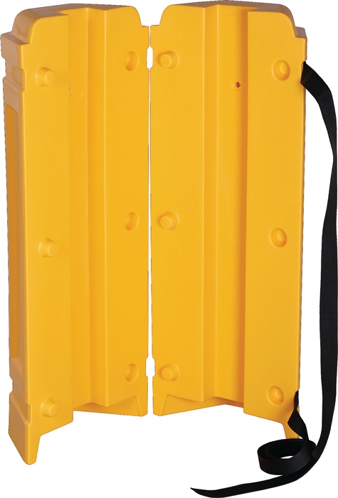 Säulen- u.Pfostenschutz H.435mm f.Pfostenmaß 100x100mm PE gelb