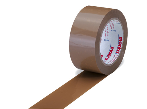 PVC-Packband, stark, 50mm breitx66lfm, 65µ,, transparent leise, monta 124 / Inhalt à VE = 36