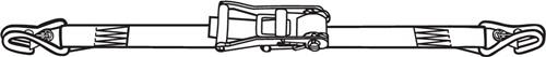 Ratschen-Zurrgurt DIN 12195-2 L.8m B.50mm 2-tlg.m.Ratsche+SF-Haken LC U 4000 daN || VE = 1 ST