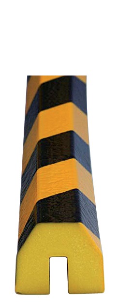 Kantenschutz gelb-schwarz auf Zuschnitt PUR-Schaum Typ BB