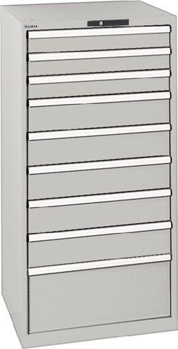 Schubladenschrank H1450xB717xT725mm grau 3x100,5x150,1x300mmSchubl.Volla.KeyLock || VE = 1 ST