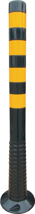 Sperrpfosten TPU schwarz/gelb D.80mm z.Schr.m.Befestigungsmaterial H.1000mm