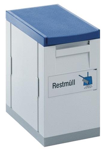 Wertstoffsammler 15l H355xB200xT315mm grau blau stationär GRUBER SYSTEME || VE = 1 ST