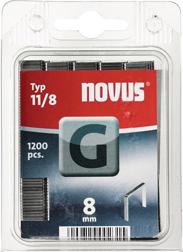 Flachdrahtklammer G Typ 11 B10,6xL8mm Draht-B.1,25mm 1200St./Pack.NOVUS || VE = 1 SB