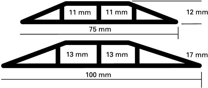 Kabelbrücken L3000xB100xH17mm Ku.schwarz m.Doppelklebeband EHA