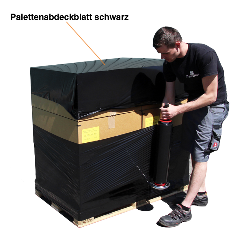 Paletten-Abdeckblatt, 1500x1800mm, 30µ,, schwarz