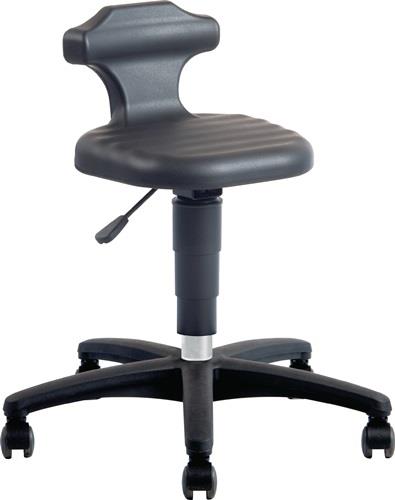 Drehhocker Flex Rl.Integralschaum schwarz Sitz-H.450-650mm m.Rückenstütze BIMOS || VE = 1 ST