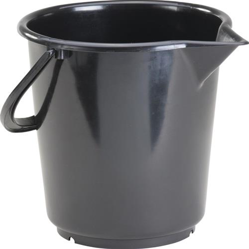 Eimer 10,5l HD-Polyethylen schwarz Kunststoffbügel D.286mm H.283mm HÜNERSDORFF || VE = 1 ST