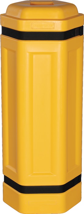 Säulen- u.Pfostenschutz H.435mm f.Pfostenmaß 100x100mm PE gelb
