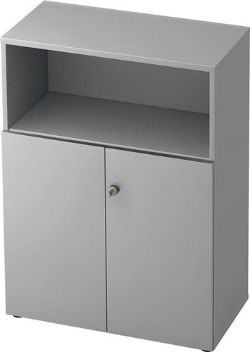 Schrank H1100xB800xT420mm Grau/Grau 3 OH 2 Türen HAMMERBACHER || VE = 1 ST