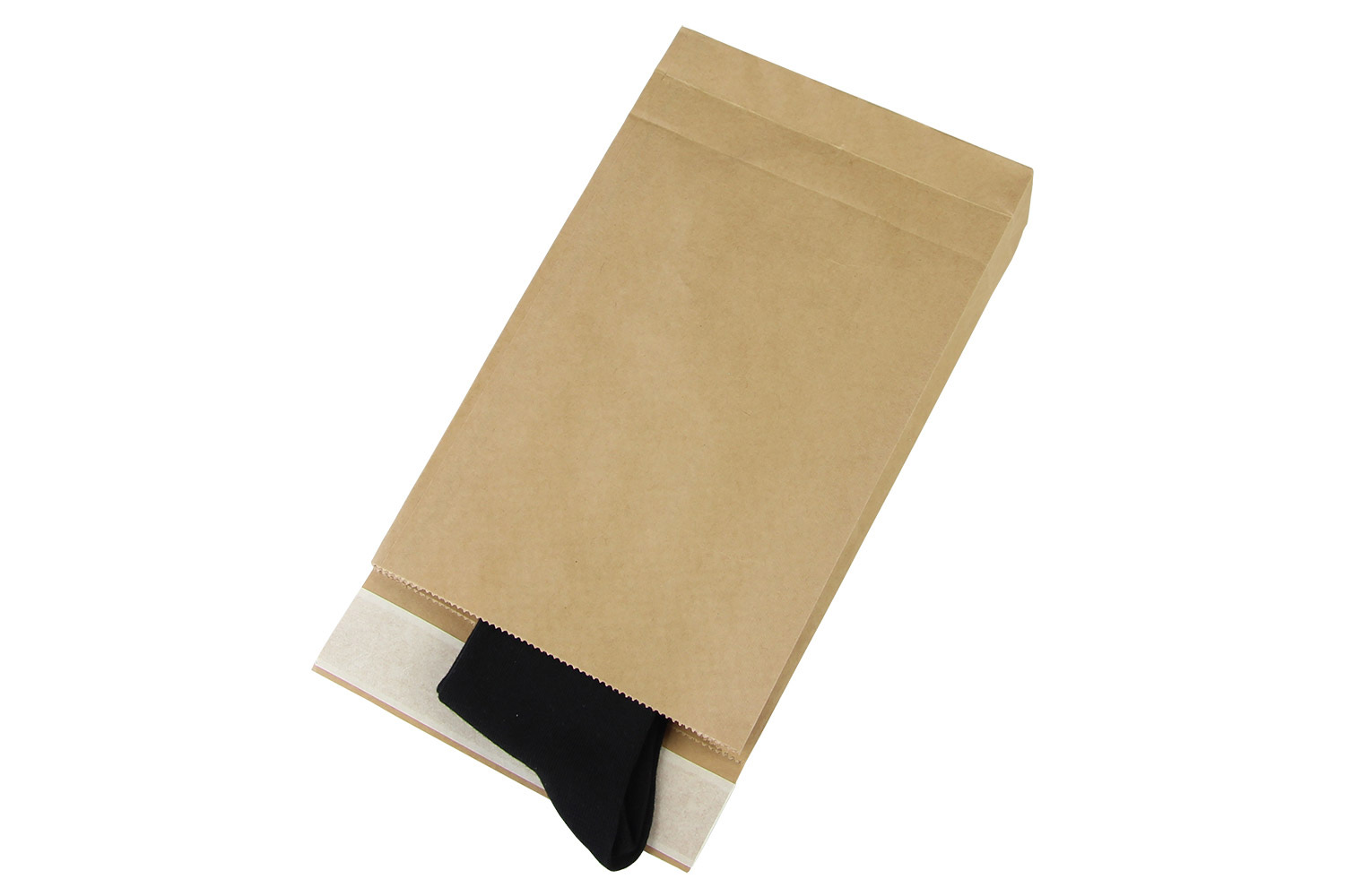 Papierversandtasche, 260x70x410+50mm, Kraftpapier braun mit SK / Inhalt à VE = 300