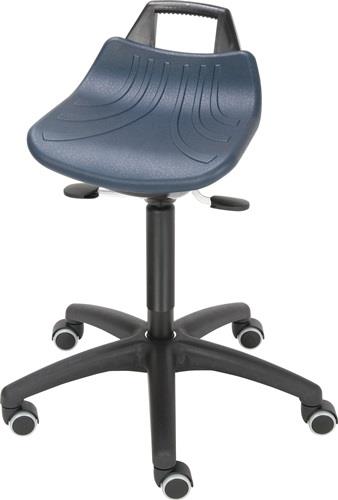 Drehhocker m.Rollen PU-Schaum blau Sitz-H.520-710mm || VE = 1 ST