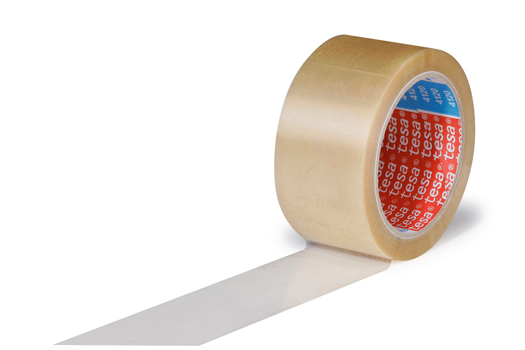 PVC-Packband, 50mm breitx66lfm, 49µ,, transparent leise, tesa 4120 / Inhalt à VE = 36