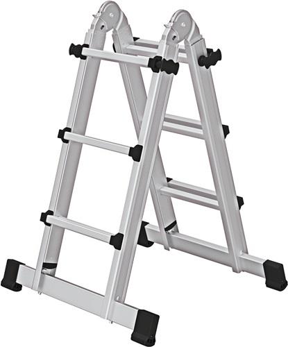 Teleskopleiter Alu.4x3 Sprossen max.Gesamtbelastung 150kg MUNK || VE = 1 ST