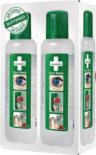 Augenspülflasche 2 x 0,5l DIN EN15154-4 CEDERROTH || VE = 1 ST