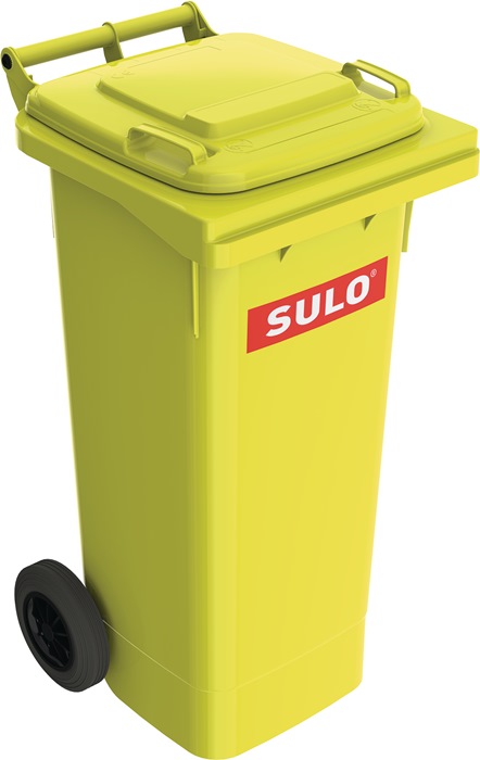 Müllgroßbehälter 80l HDPE gelb fahrbar,n.EN 840 SULO