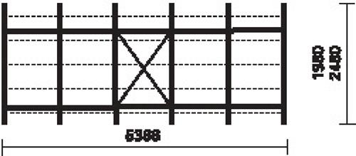 Kragarmregal H1980xB5366xT600mm 5 Felder eins.Trgf.4200kg BITO || VE = 1 ST