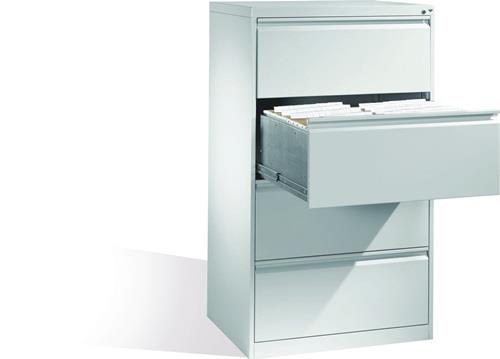 Hängeregistraturschrank H1357xB787xT590mm 2-bahnig lichtgrau 4 Schubl.C+P || VE = 1 ST