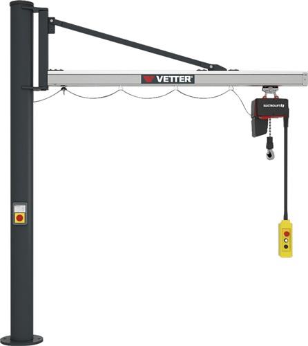 Säulenschwenkkran UNILIFT Trg500kg A.4395mm Verbundanker-Sys./E-Kettenz.270Grad || VE = 1 ST